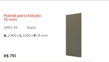 Cozinha  Connect | Painel Para Edição 15 mm | O467 | Henn 0126