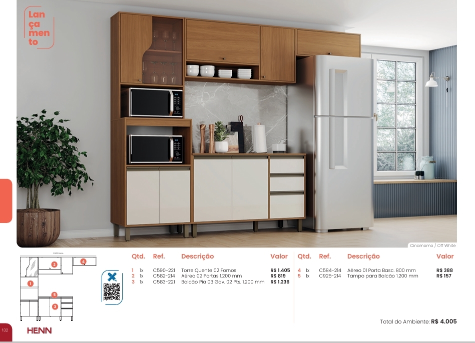 Cozinha  Venaly | Cozinha Modulada | Henn 0126