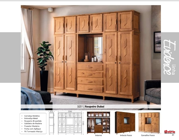 Roupeiro Dubai | 3251 | Linha Evidence | MPO 0126